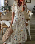 Fließendes Damenkleid mit Printmuster – Mirella