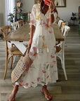 Fließendes Damenkleid mit Printmuster – Mirella