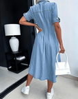 Damen Denim Midikleid mit klassischem Schnitt – Maireen