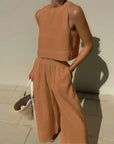 Variant image for Damen Sommer Outfit Schwarz Größe M Baumwolle Leinen-13
