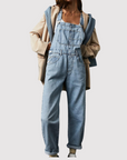 Variant image for Damen Latzhose Blau Größe M Denim - Entspannte Passform, Verstellbare Träger, Praktische Taschen-1