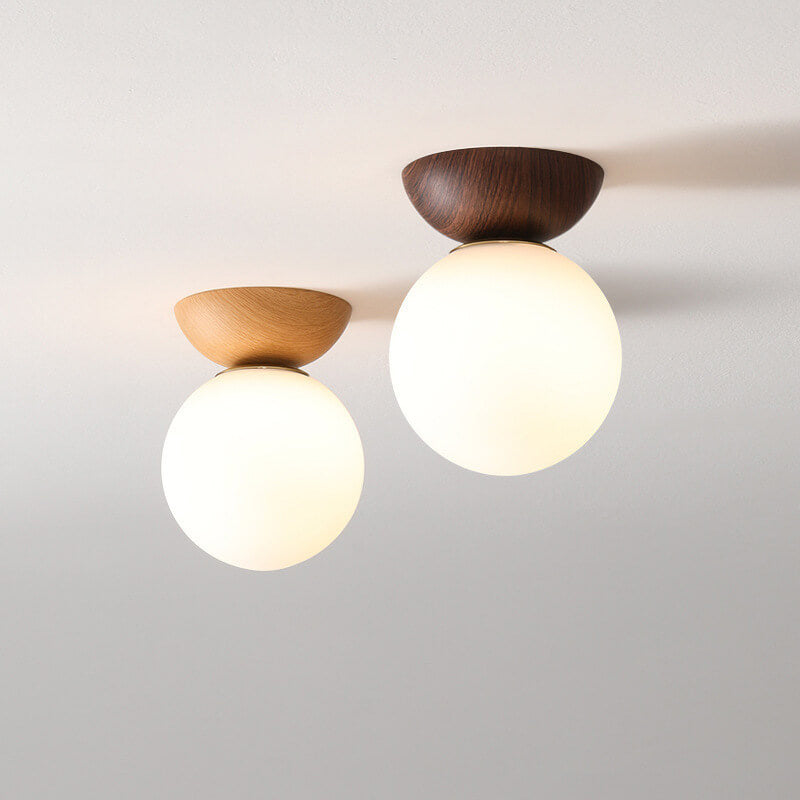 Japanische Deckenleuchte mit Holzoptik | Hikari Deckenlampe