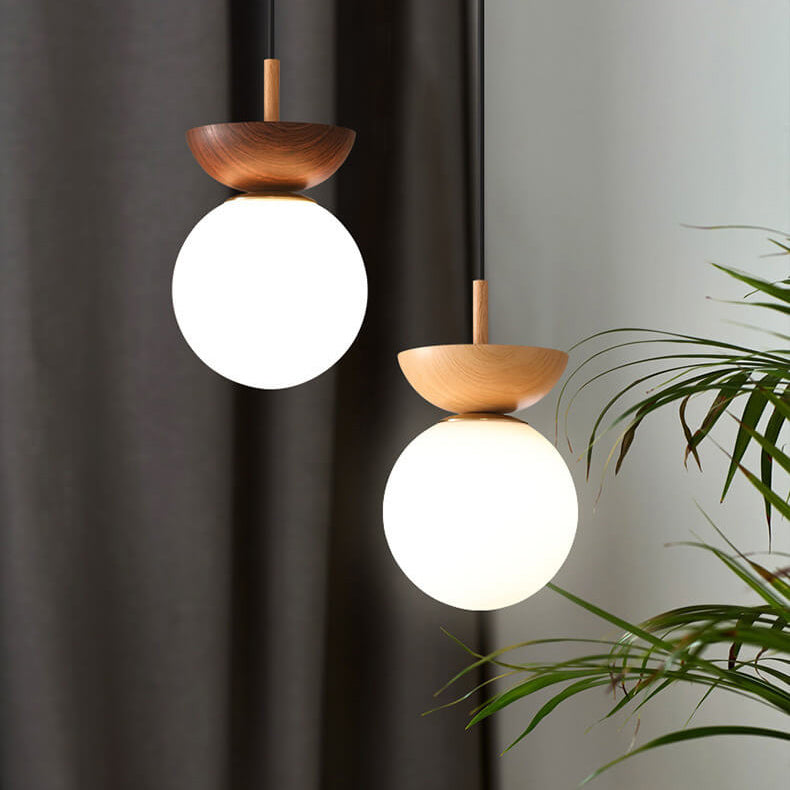 Japanische Deckenleuchte mit Holzoptik | Hikari Deckenlampe