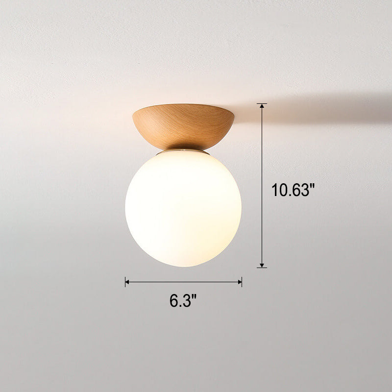 Japanische Deckenleuchte mit Holzoptik | Hikari Deckenlampe