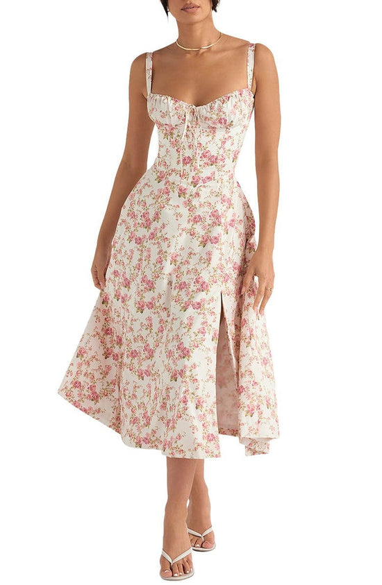 Variant image for Blühendes Maxikleid mit Bustier-Design und Taillenbetonung – Ideal für Sommer und Festliche Anlässe – Maxi Kleider Damen-3