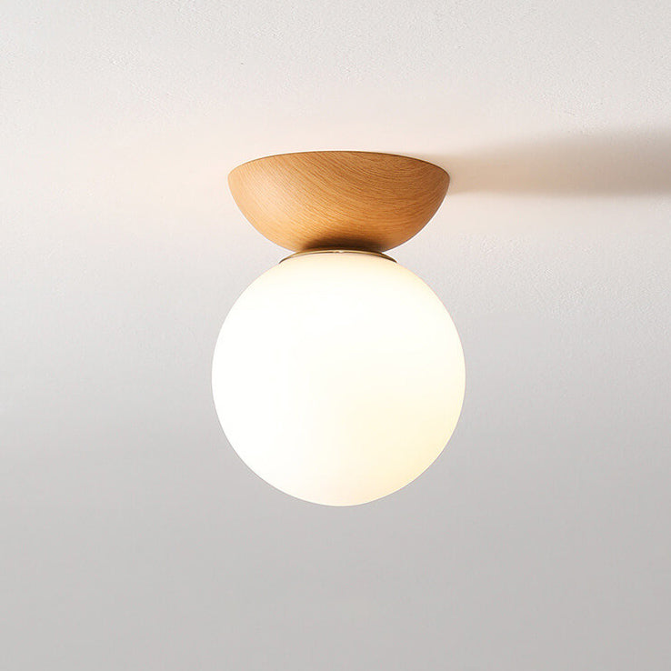 Japanische Deckenleuchte mit Holzoptik | Hikari Deckenlampe