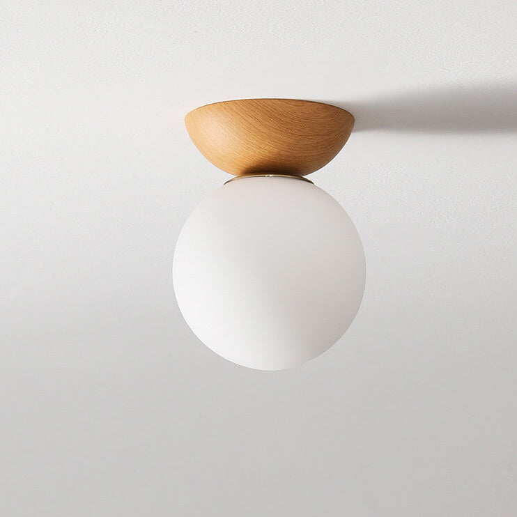 Japanische Deckenleuchte mit Holzoptik | Hikari Deckenlampe