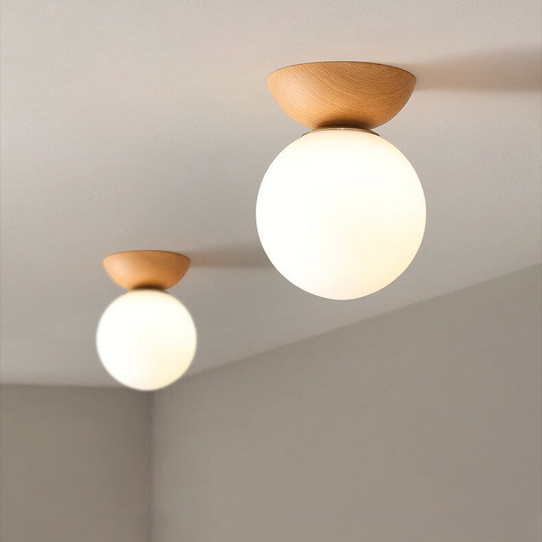 Japanische Deckenleuchte mit Holzoptik | Hikari Deckenlampe