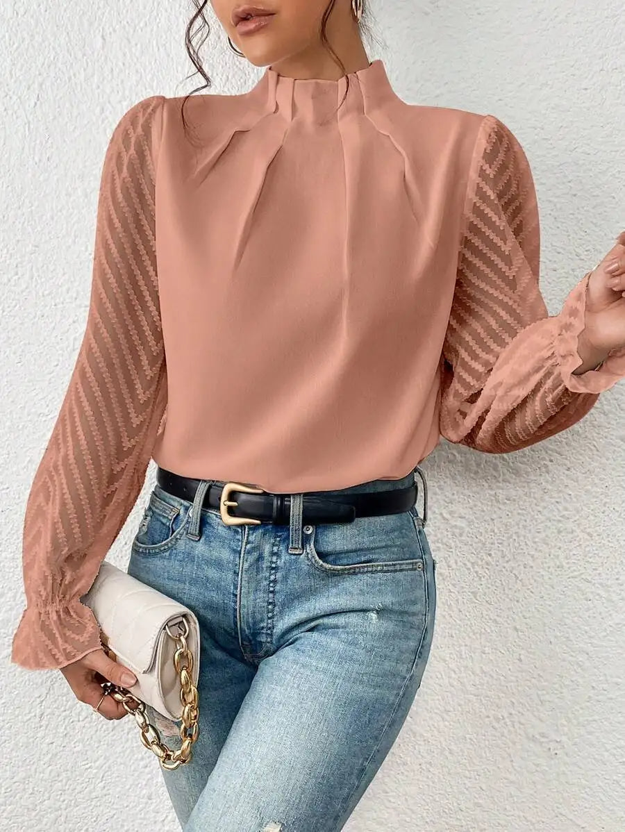 Damen Top Beige Größe M Hochwertiges Material-2