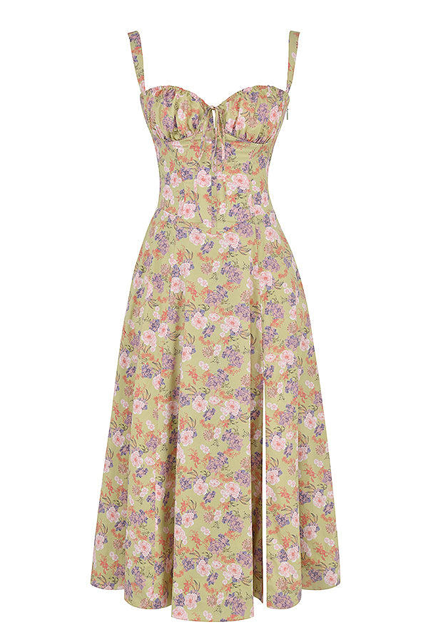 Variant image for Blühendes Maxikleid mit Bustier-Design und Taillenbetonung – Ideal für Sommer und Festliche Anlässe – Maxi Kleider Damen-11