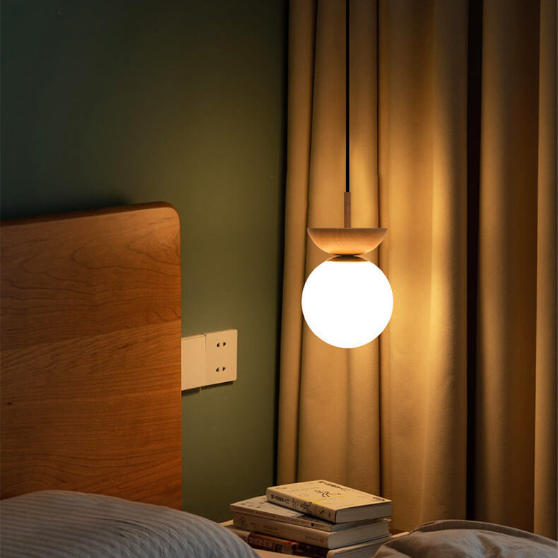 Japanische Deckenleuchte mit Holzoptik | Hikari Deckenlampe