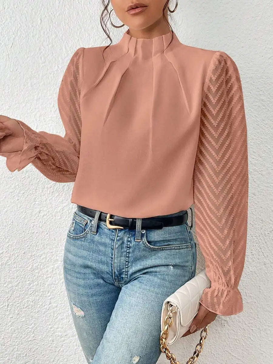 Variant image for Damen Top Beige Größe M Hochwertiges Material-16