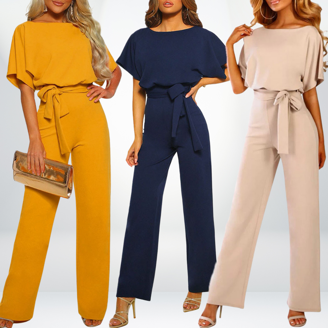 Damen Jumpsuit Blau Größe M Elegant Luftig Overall für Sommer-2