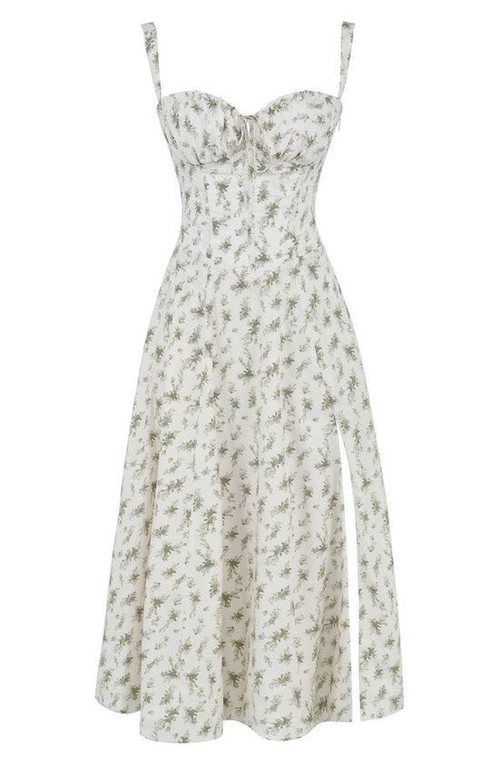 Variant image for Blühendes Maxikleid mit Bustier-Design und Taillenbetonung – Ideal für Sommer und Festliche Anlässe – Maxi Kleider Damen-16