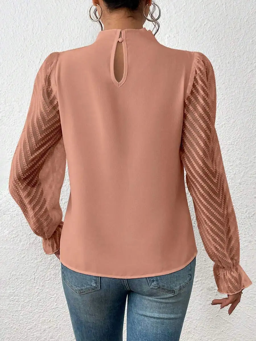 Damen Top Beige Größe M Hochwertiges Material-6