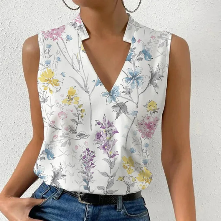 Variant image for Damen Top Weiß Größe M Baumwolle Ärmellos Festlich Elegantes Oberteil-13