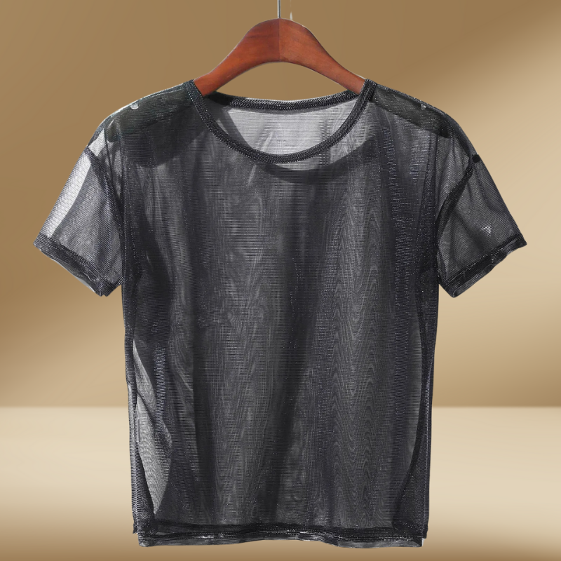 Variant image for Damenbluse Schwarz Größe M Transparentes Material für Elegante Anlässe-1