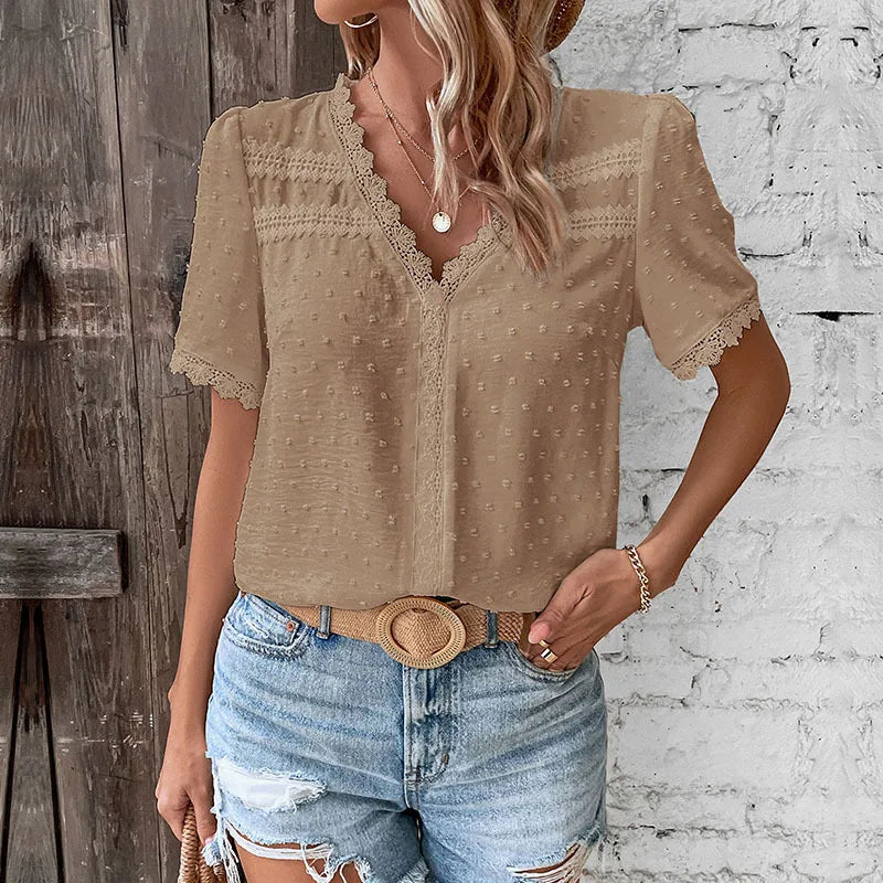 Variant image for Damen Bluse Weiß Größe M Baumwollmischung Elegante Bluse für Festliche Anlässe-9