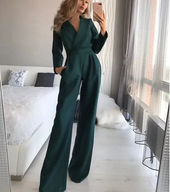 Variant image for Damen Jumpsuit Schwarz Größe M Elastisch - Eleganter Overall für Sommer und Freizeit-15