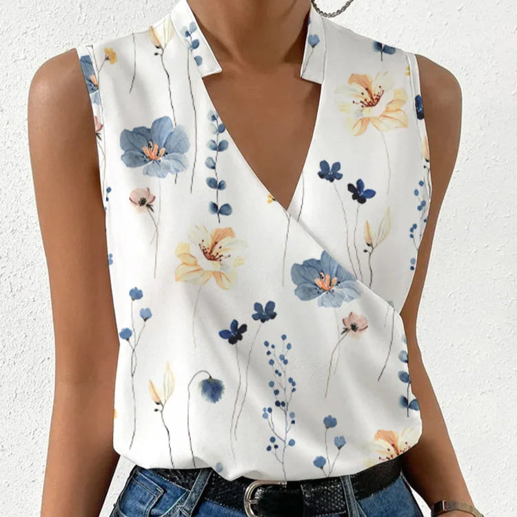 Variant image for Damen Top Weiß Größe M Baumwolle Ärmellos Festlich Elegantes Oberteil-11