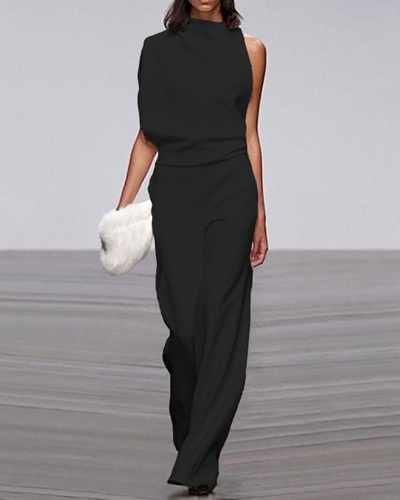 Variant image for Damen Jumpsuit Schwarz Größe M Polyester Eleganter Overall für jeden Anlass-13