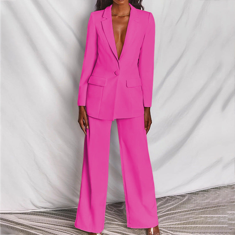 Variant image for Damen Anzug Schwarz Größe M Polyester Blazer und Hose Set für Eleganz-8