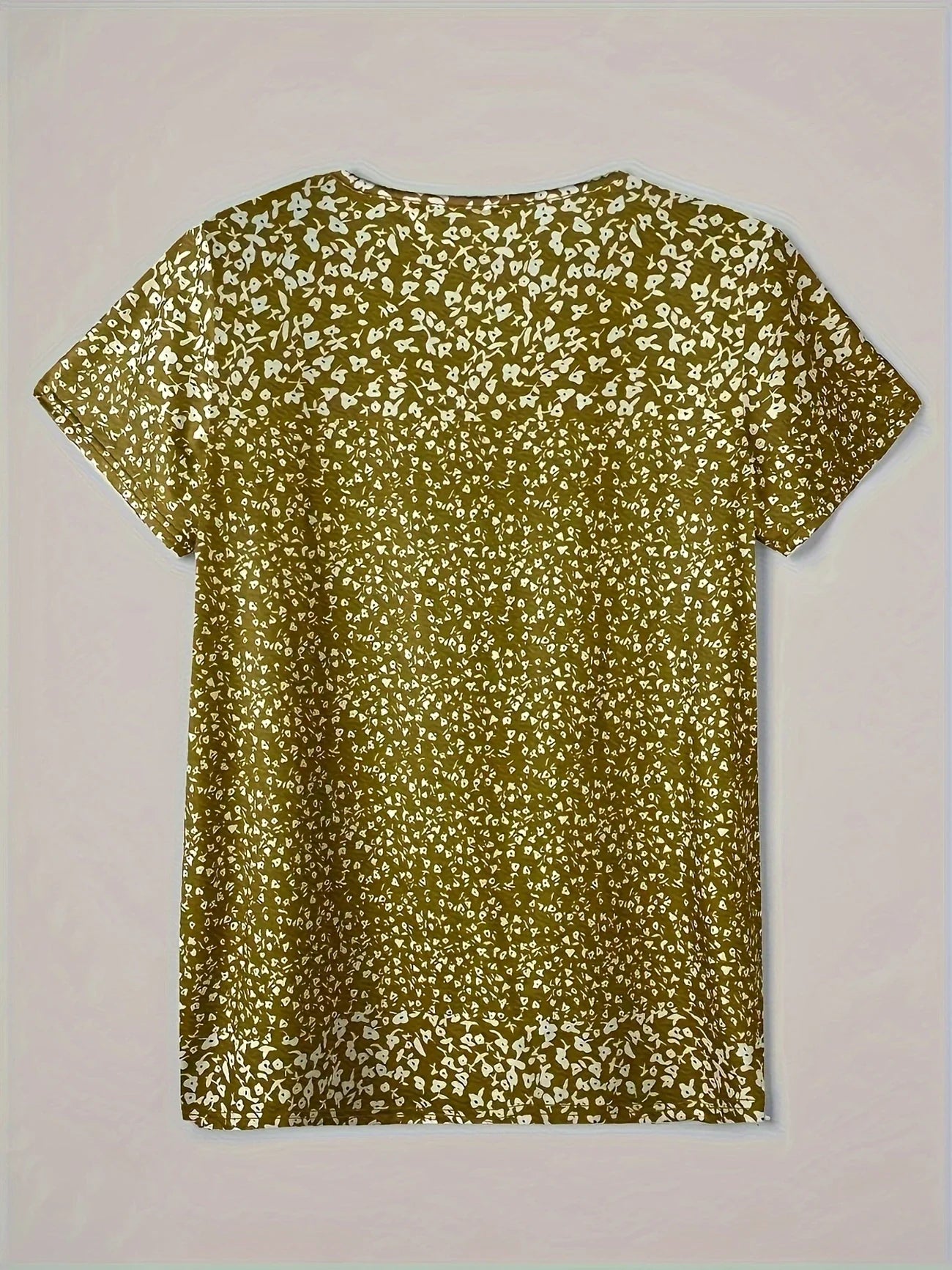 Damen Top V-Ausschnitt Beige Größe M Polyester-6