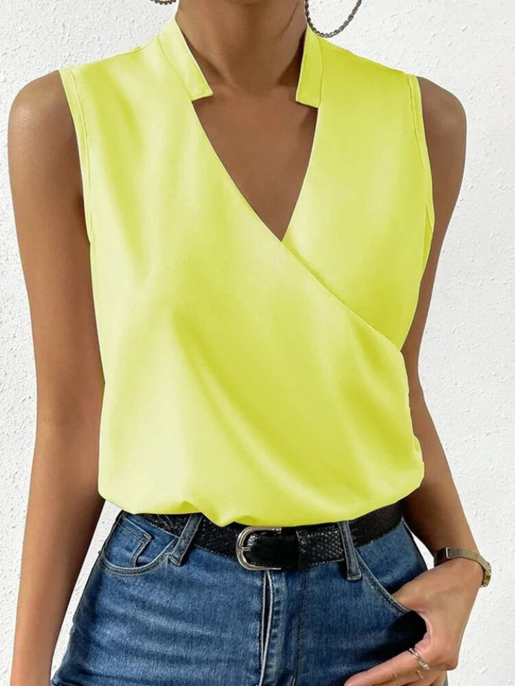 Variant image for Damen Top Weiß Größe M Baumwolle Ärmellos Festlich Elegantes Oberteil-37