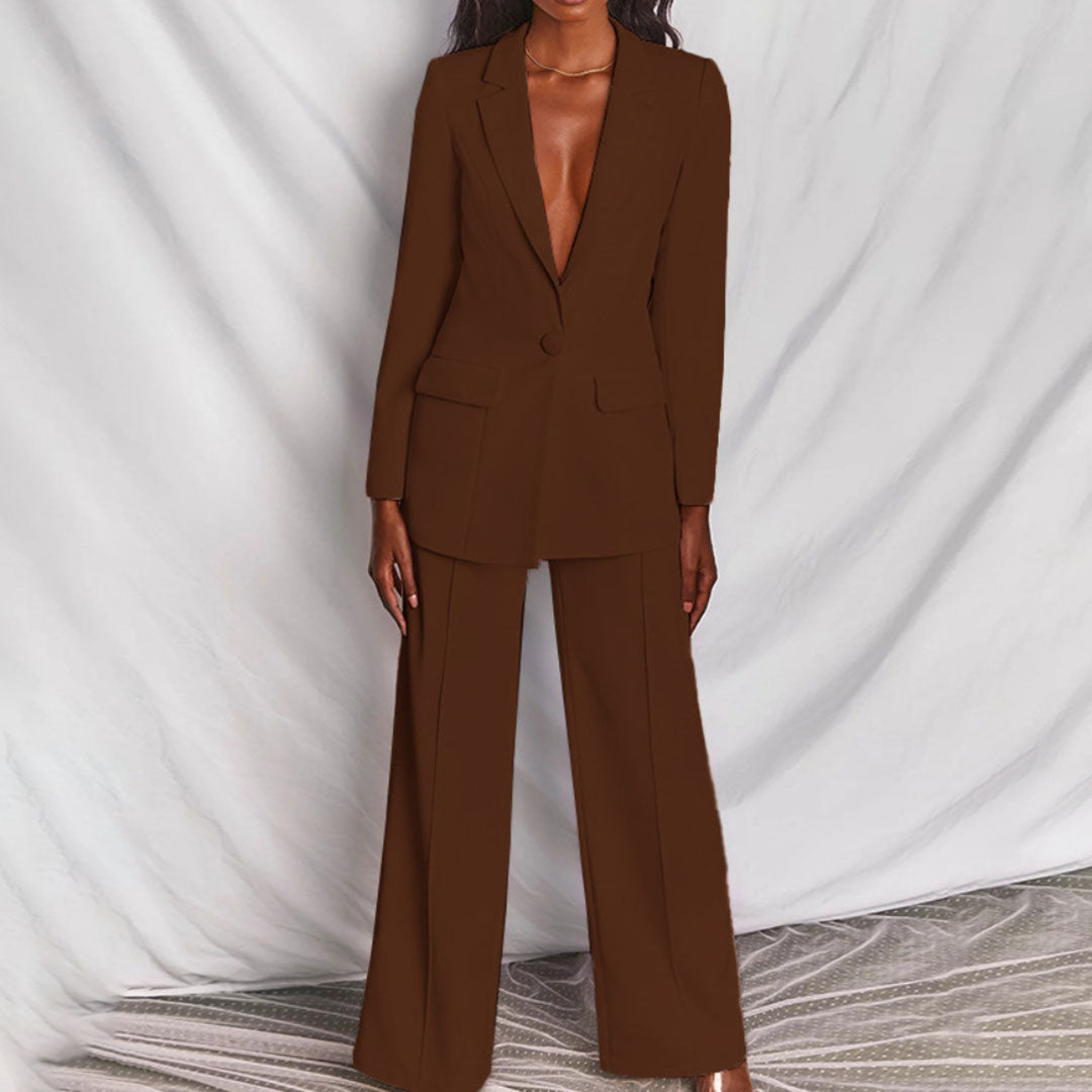 Variant image for Damen Anzug Schwarz Größe M Polyester Blazer und Hose Set für Eleganz-13