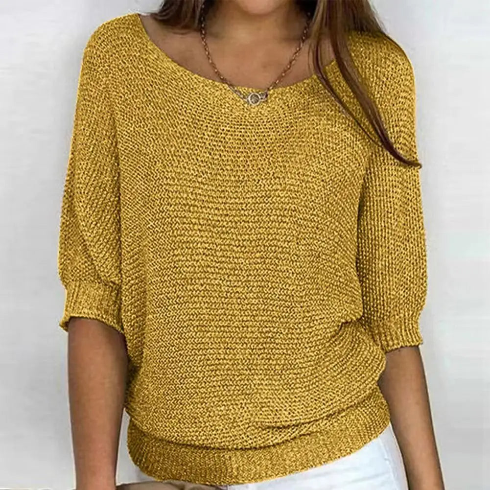 Variant image for Damenpullover Gelb Größe M Baumwolle Warm und Weich mit Schmetterlingsärmeln-25