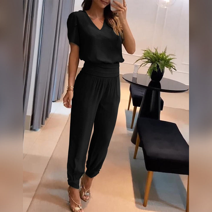 Variant image for Damen Jumpsuit Blau Größe M Polyester Eleganter Overall für Sommer-1