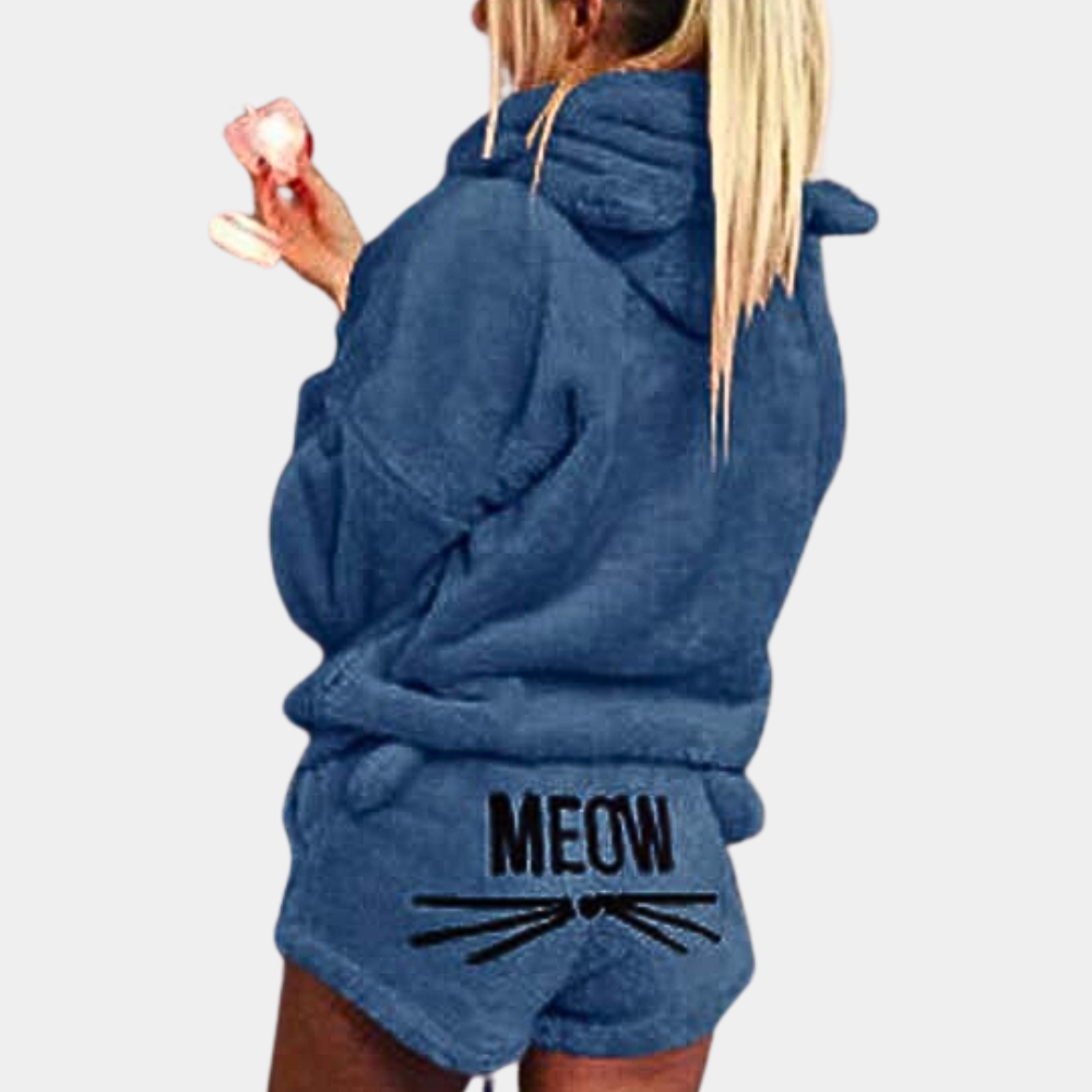 Variant image for Damen Fleece Pyjama Set Grau Größe M Ultraweich Schlafanzug-19