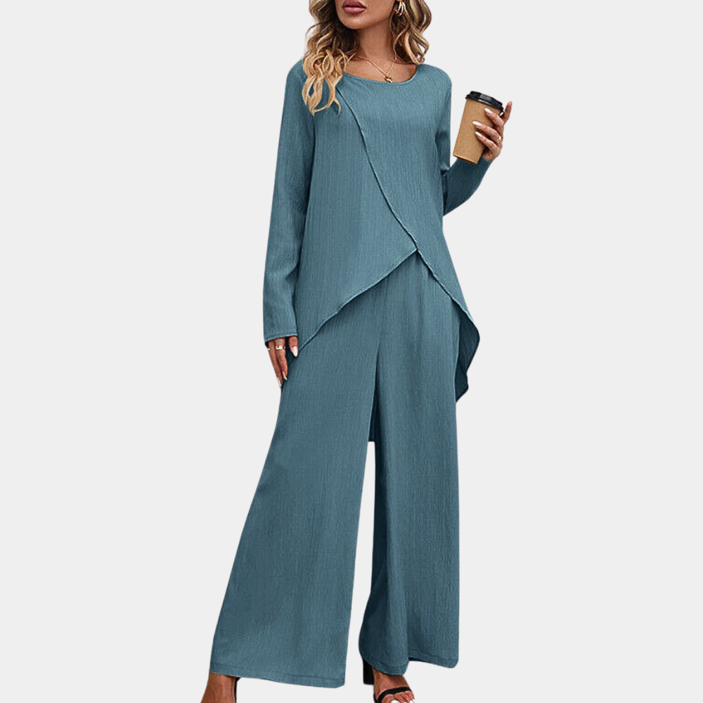 Variant image for Damen Hosenanzug Set Khaki Größe M Eleganter Hosenanzug aus Hochwertigen Materialien-11