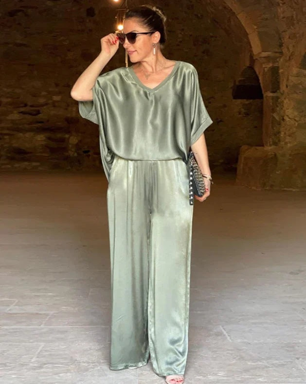 Variant image for Damen Anzug Set Beige Größe M Polyester Zweiteiliges Set-1