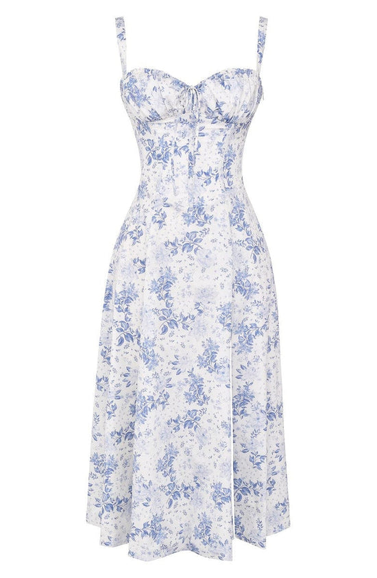 Blühendes Maxikleid mit Bustier-Design und Taillenbetonung – Ideal für Sommer und Festliche Anlässe – Maxi Kleider Damen-5