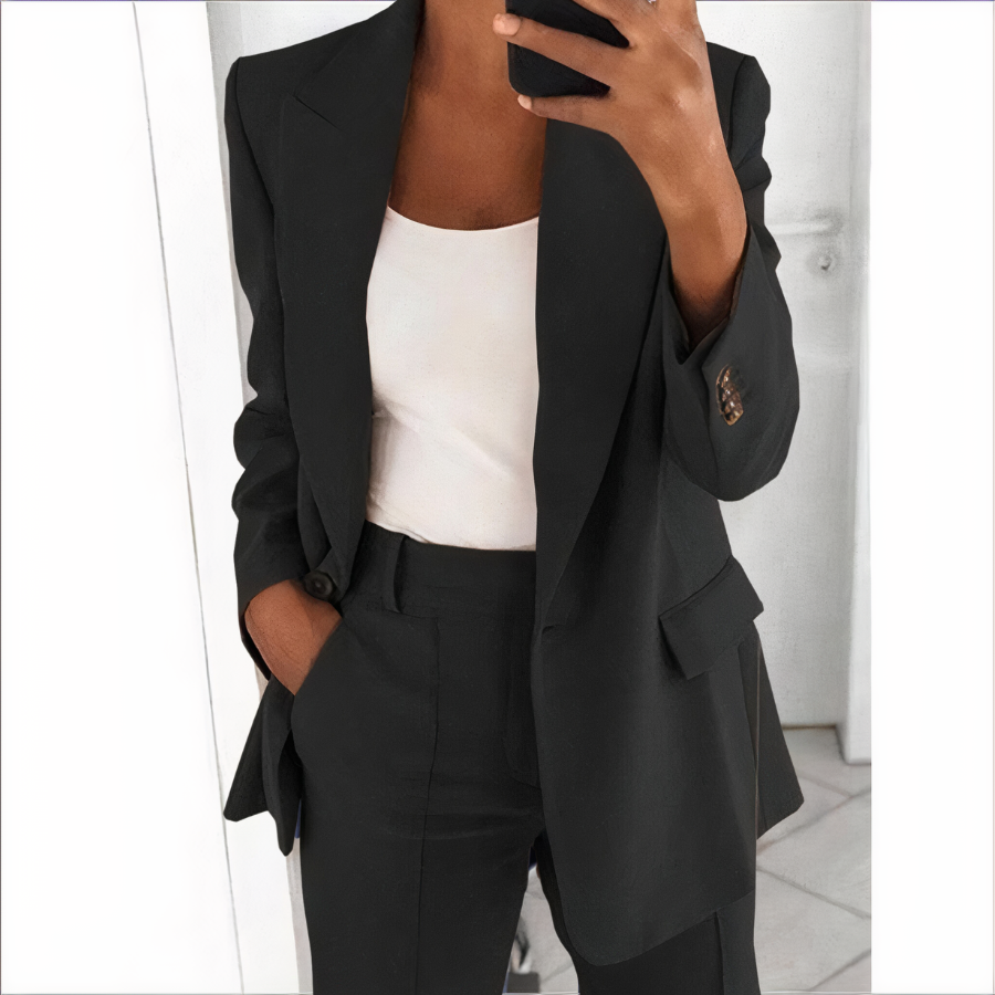 Variant image for Damen Blazer Schwarz Größe M Polyester Set für Eleganz und Komfort-8