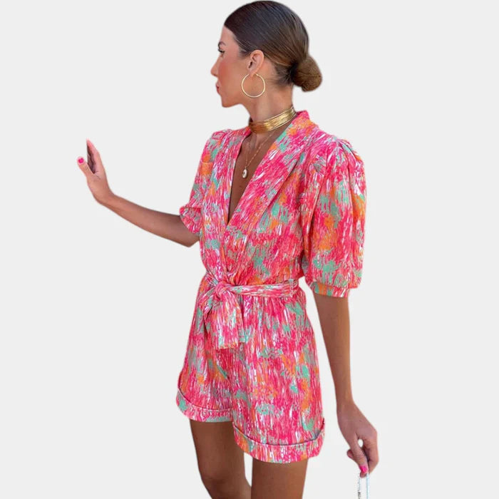 Damen Jumpsuit Bunt Größe M Polyester Sommer Overall-3