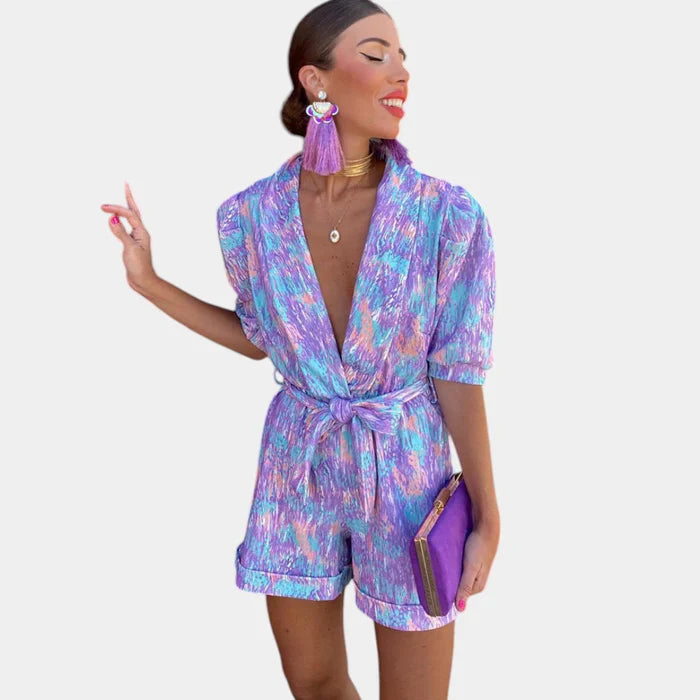 Variant image for Damen Jumpsuit Bunt Größe M Polyester Sommer Overall-8