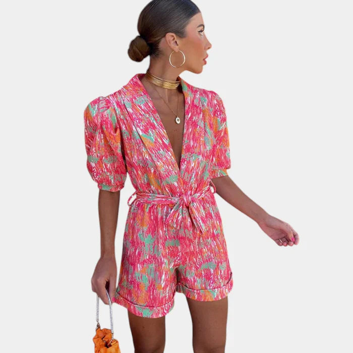 Damen Jumpsuit Bunt Größe M Polyester Sommer Overall-5