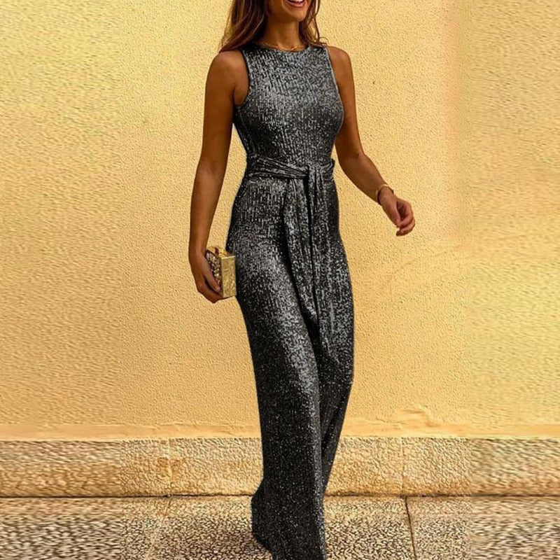 Variant image for Damen Jumpsuit Schwarz Größe M Polyester Festlich Elegant für Hochzeit-1