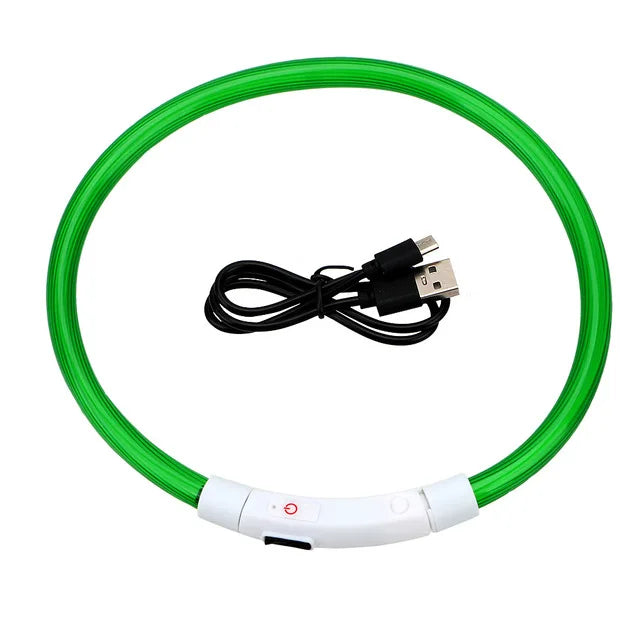 GlowGuard - Leuchtendes LED-Hundehalsband mit USB-Aufladung