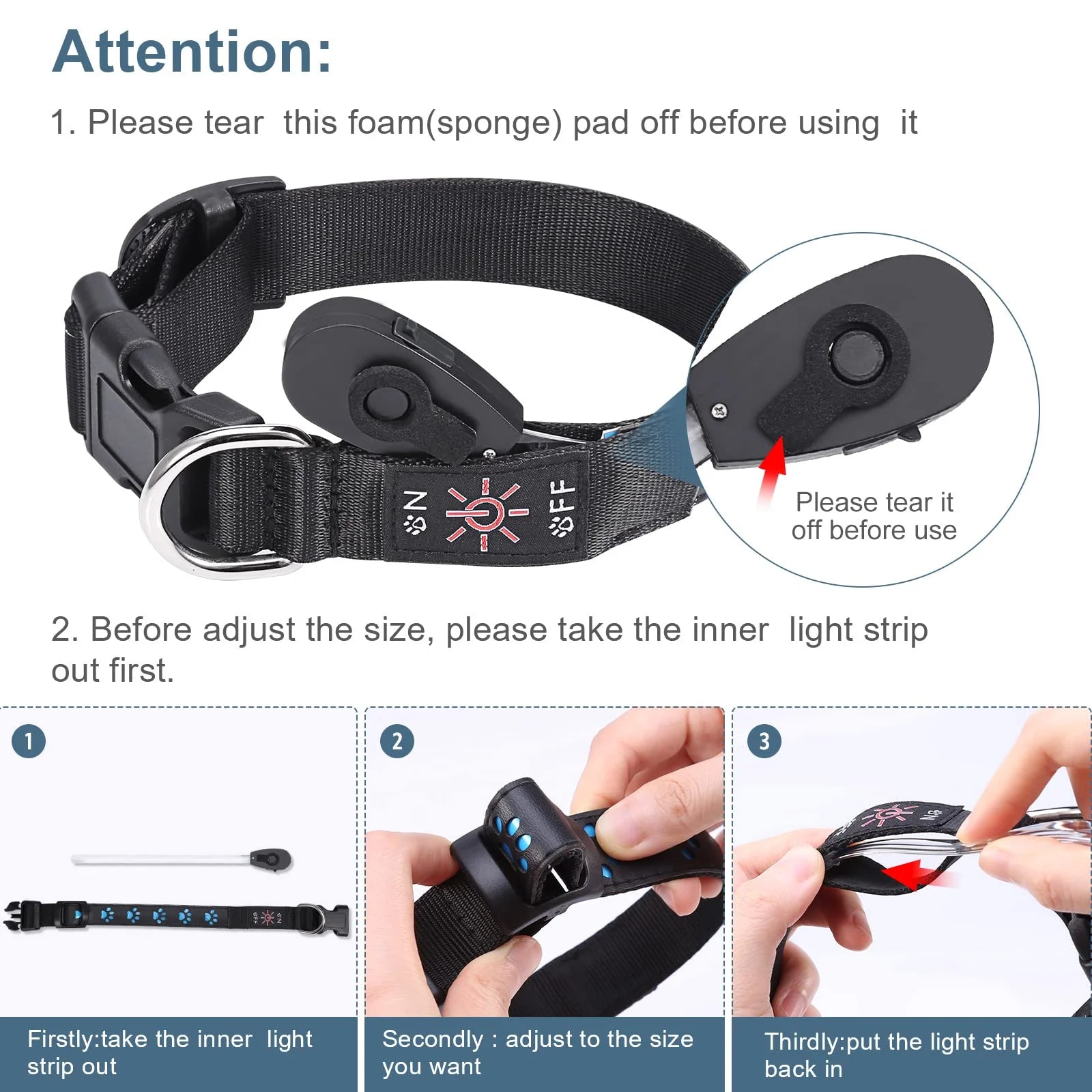 Leuchtendes Hundehalsband GlowBuddy – 7 Modi, Wasserdicht &amp; USB-Aufladung
