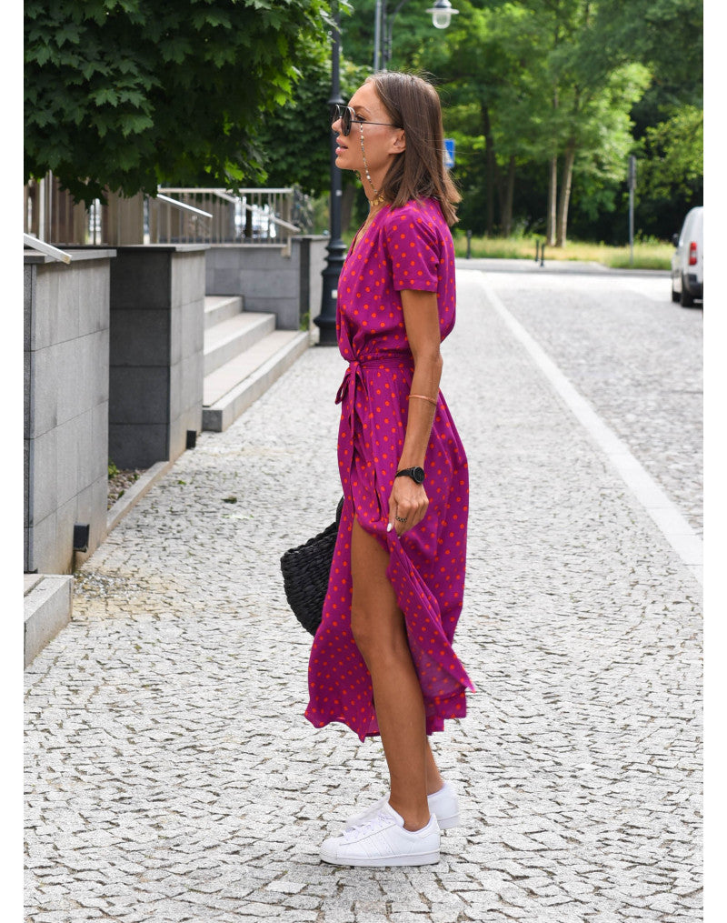 Blumenmuster Sommer Maxikleid für Damen – Leichtes, Pflegeleichtes Langes Kleid für Jeden Anlass-5