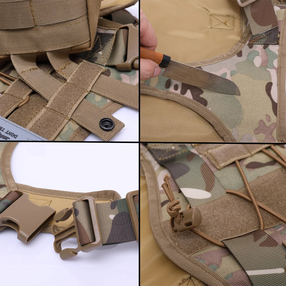 K9 Tactical Hundegeschirr mit Leine – Robustes Military-Set für Training und Kontrolle