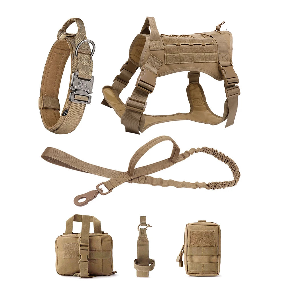 K9 Tactical Hundegeschirr mit Leine – Robustes Military-Set für Training und Kontrolle