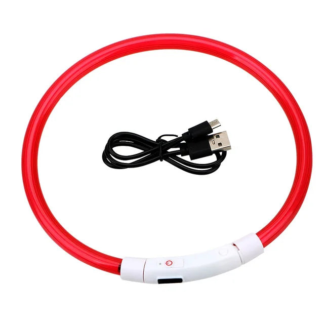 GlowGuard - Leuchtendes LED-Hundehalsband mit USB-Aufladung