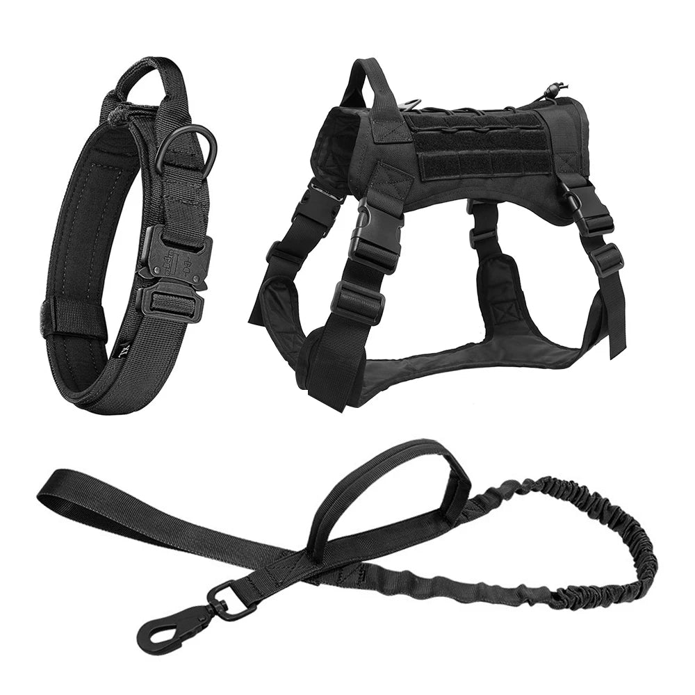 K9 Tactical Hundegeschirr mit Leine – Robustes Military-Set für Training und Kontrolle
