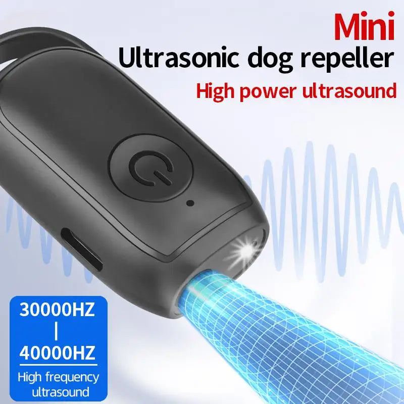 PawGuard Mini Ultraschall Hundeabwehr – USB Wiederaufladbares Anti-Bell &amp; Trainingsgerät mit LED