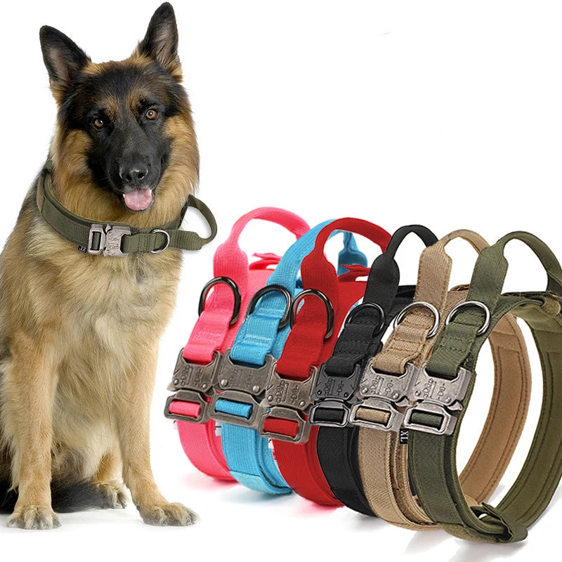 K9Control - Taktisches Hundehalsband mit Griff für mittlere und große Hunde