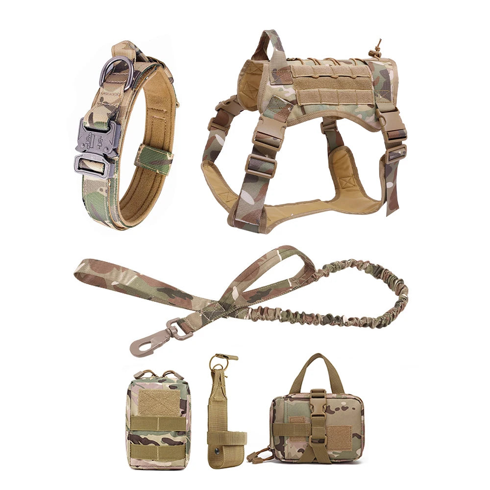 K9 Tactical Hundegeschirr mit Leine – Robustes Military-Set für Training und Kontrolle